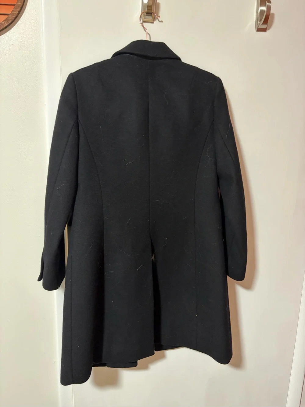 J. Crew Black Wool & Cashmere Peacoat with Notch Collar - Picture 4 of 5